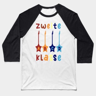 2. Klasse ABCD Rockgitarre Schulbeginn T shirt Baseball T-Shirt